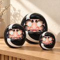 black daruma three sizes styled